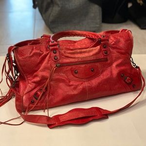 BALENCIAGA Agneau Classic City Red